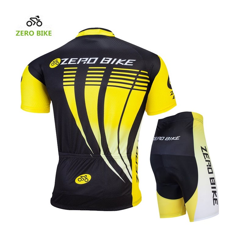 ZEROBIKEÂ® Men Breathable Quick Dry Comfortable Short Sleeve Jersey + Padded Shorts Cycling Clothing Set Cycling Wear Clothes - Image 2